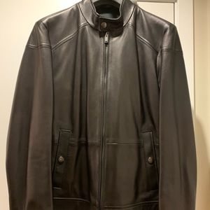 Hugo Boss Nocan Nappa Lamb Leather Jacket NWOT